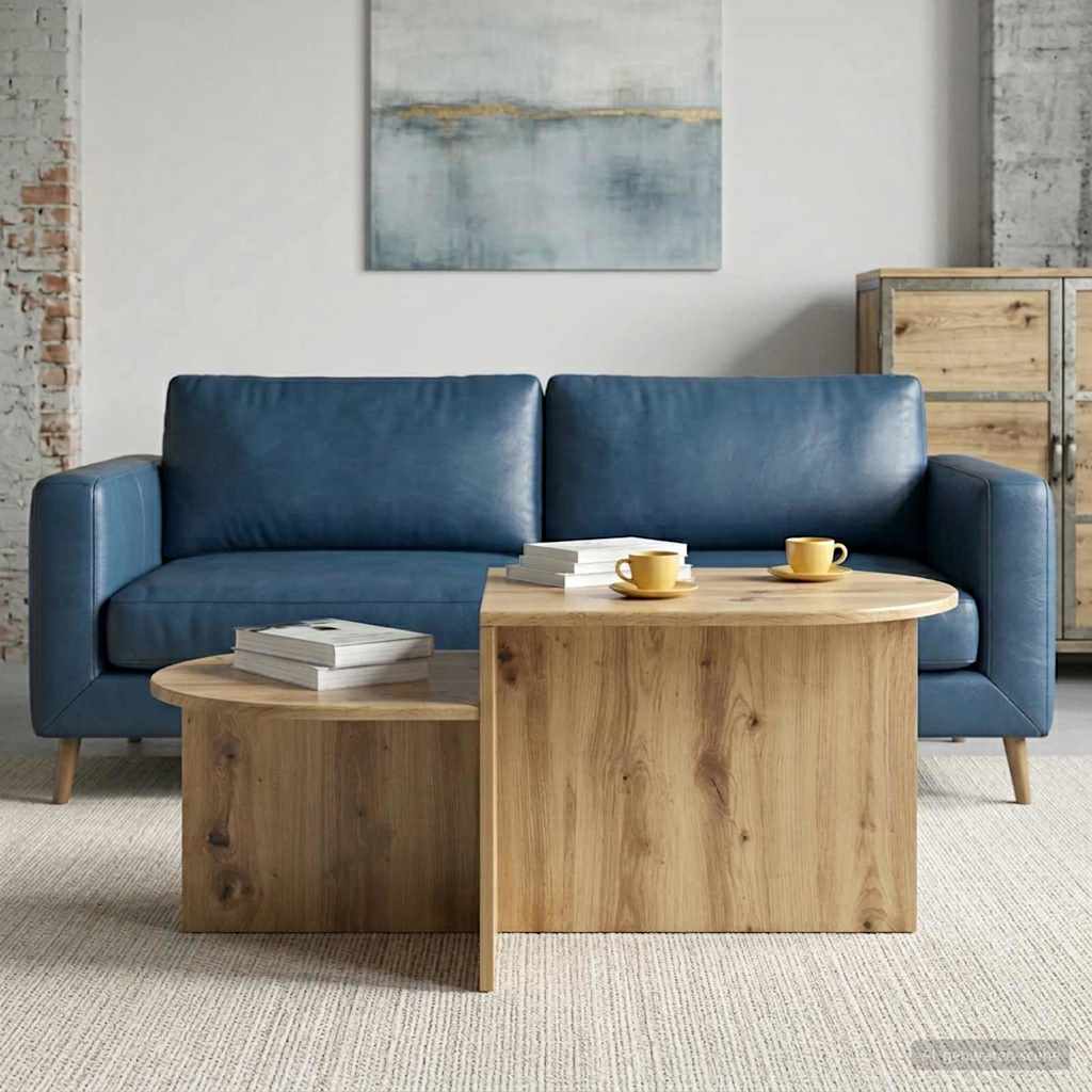 vidaXL Mesa de Café Roble artisan 100 x 50 x 40 cm