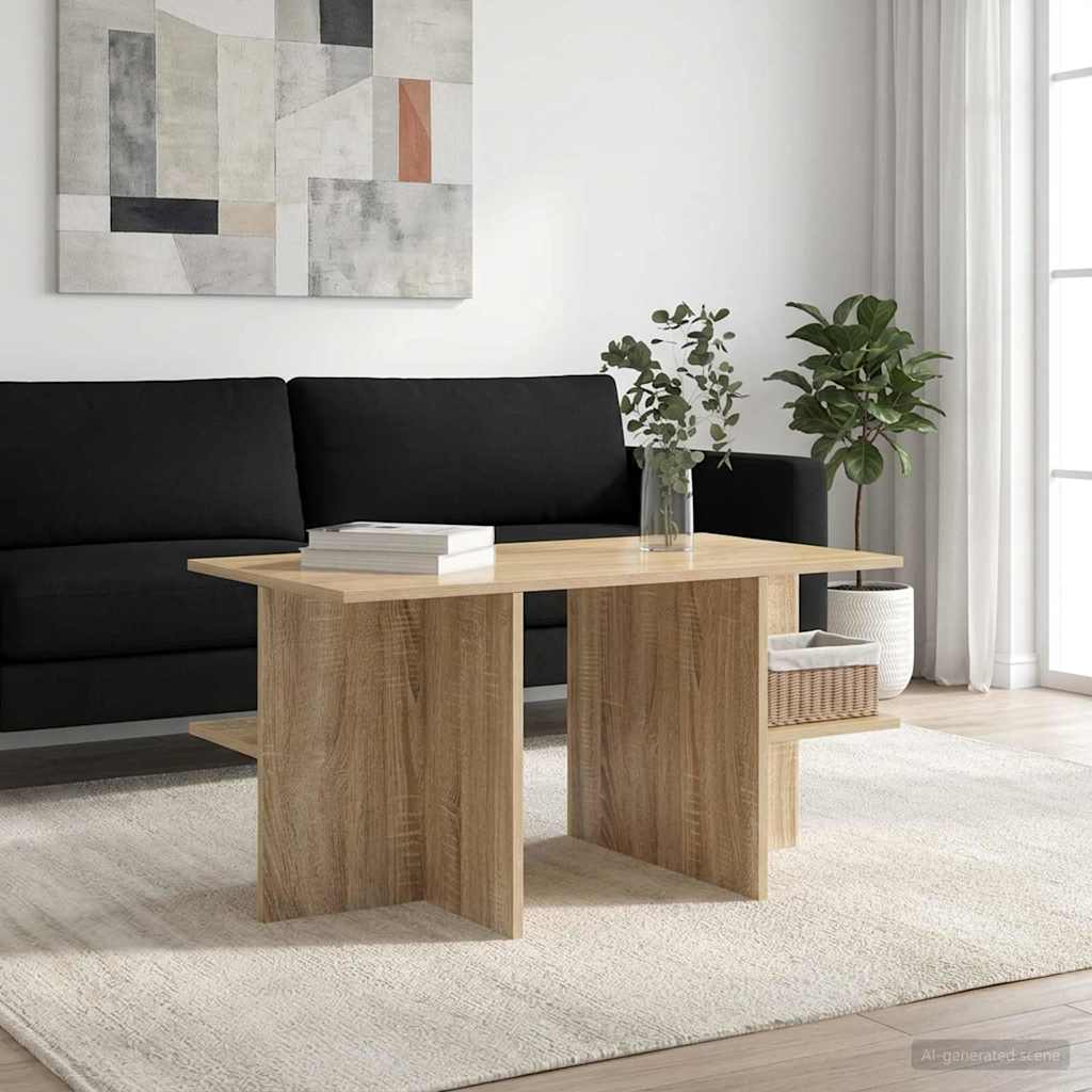 vidaXL Mesa de Café Roble Sonoma 87 x 50 x 45 cm Madera de ingeniería
