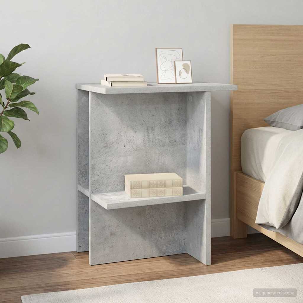 vidaXL Mesa de Café Gris Hormigón 40 x 30 x 49 cm Madera de Ingeniería
