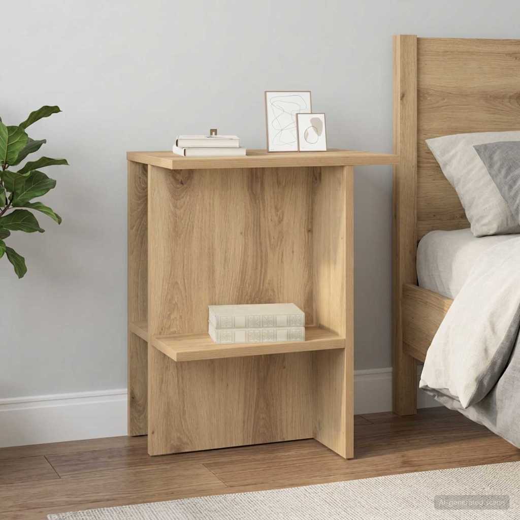 vidaXL Mesa de Café Roble artisan 40 x 30 x 49 cm Madera de Ingeniería