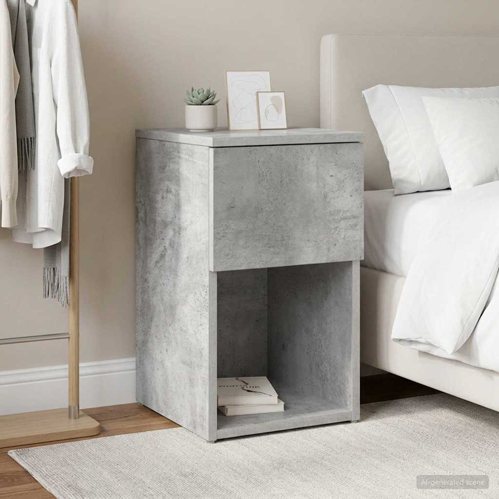 vidaXL Mueble cama Gris Hormigón 29 x 31,5 x 49 cm