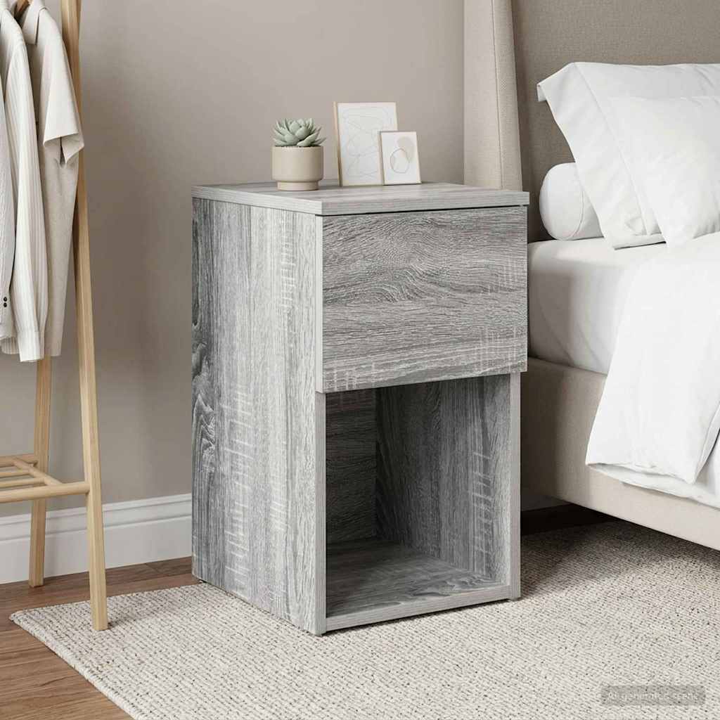 vidaXL Mueble cama Sonoma gris 29 x 31,5 x 49 cm Madera de ingeniería