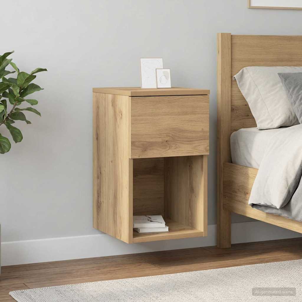 vidaXL Mueble cama 2 uds. Roble artisan 29 x 31,5 x 49 cm