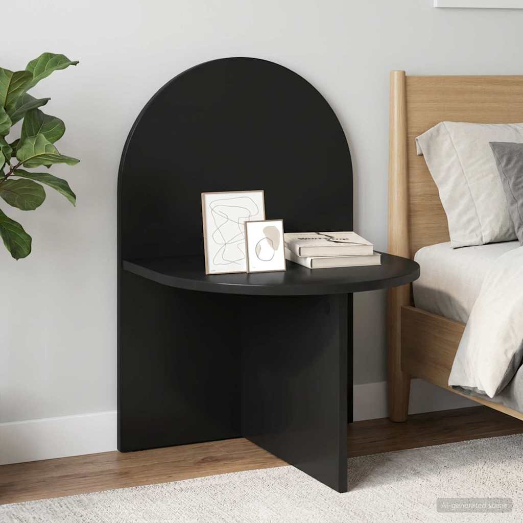 vidaXL Mesita de Noche 2 uds. Roble Negro 48 x 49 x 65 cm