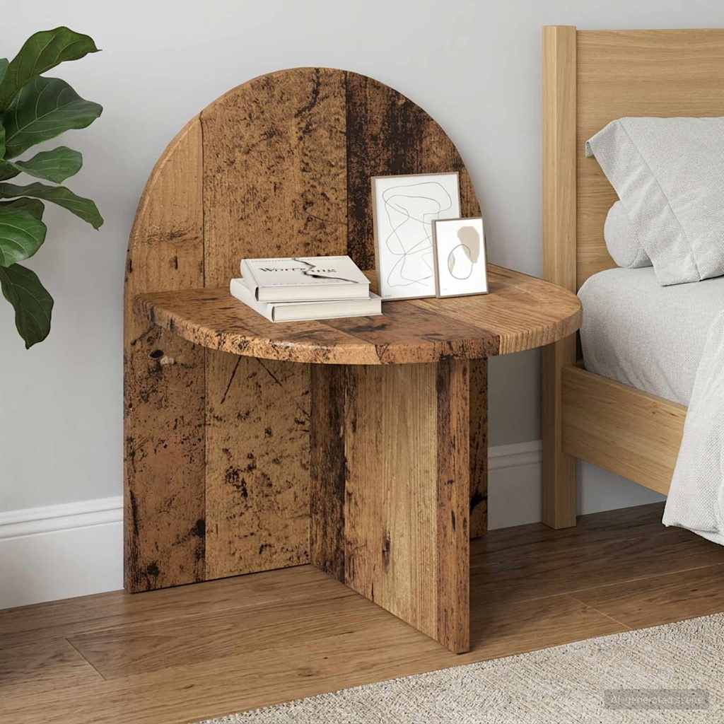 vidaXL Mesita de Noche Madera envejecida 40 x 35,5 x 45,5 cm