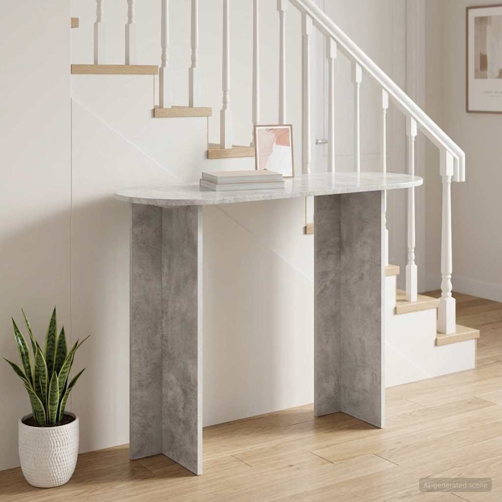 vidaXL Mesa Consola Gris Hormigón 100 x 39,5 x 75 cm