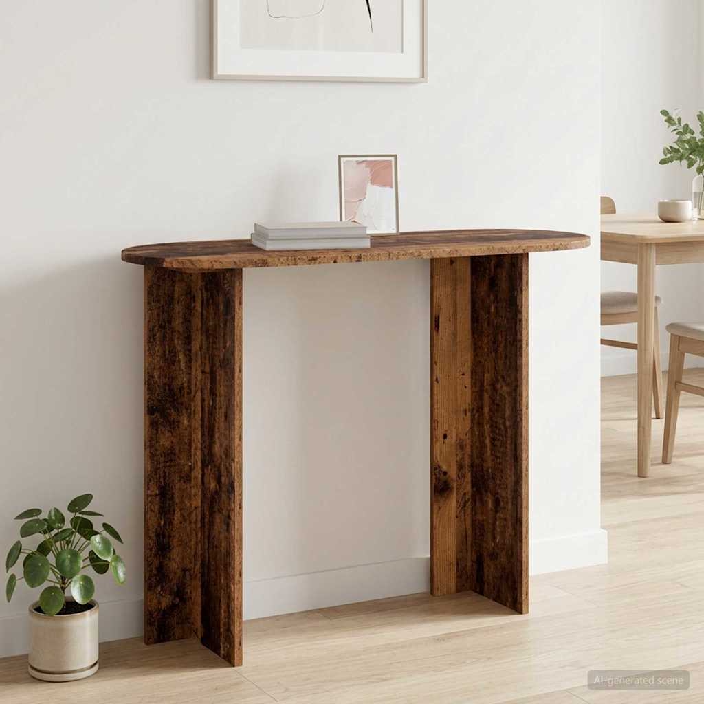vidaXL Mesa Consola Madera envejecida 100 x 39,5 x 75 cm