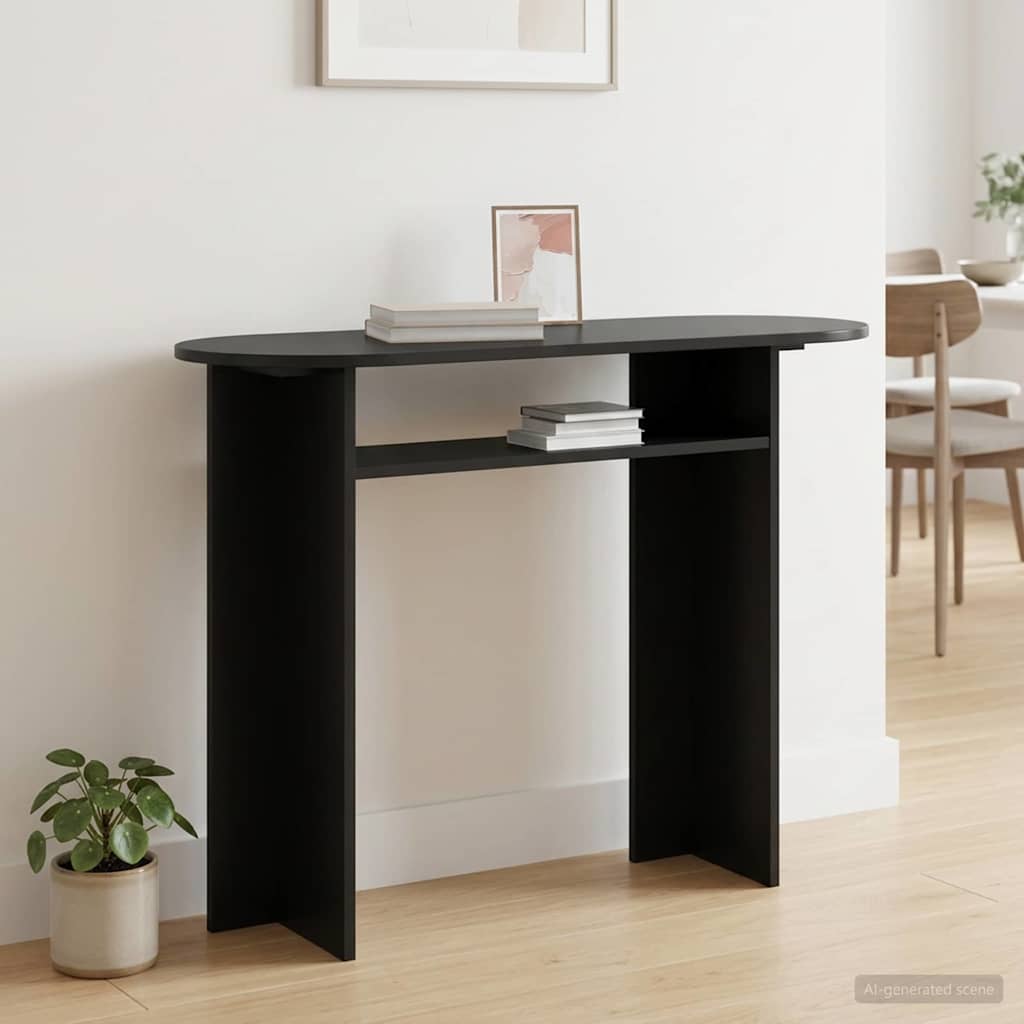 vidaXL Mesa Consola Roble Negro 100 x 39,5 x 75 cm