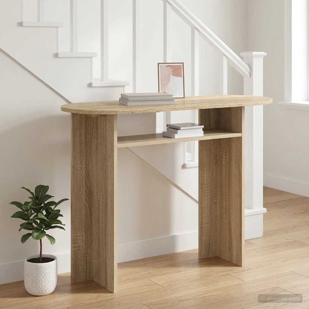 vidaXL Mesa Consola Roble Sonoma 100 x 39,5 x 75 cm