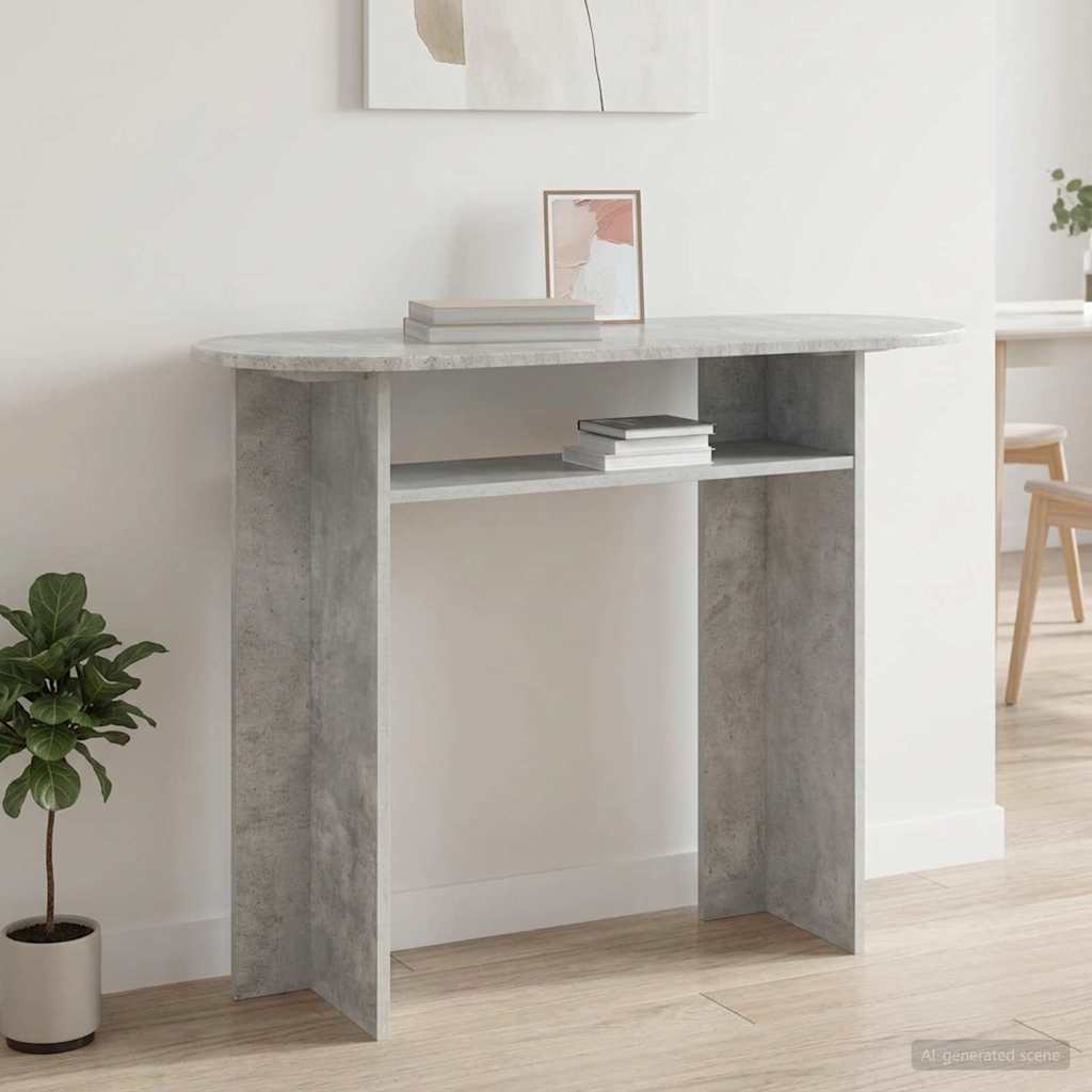 vidaXL Mesa Consola Gris Hormigón 100 x 39,5 x 75 cm