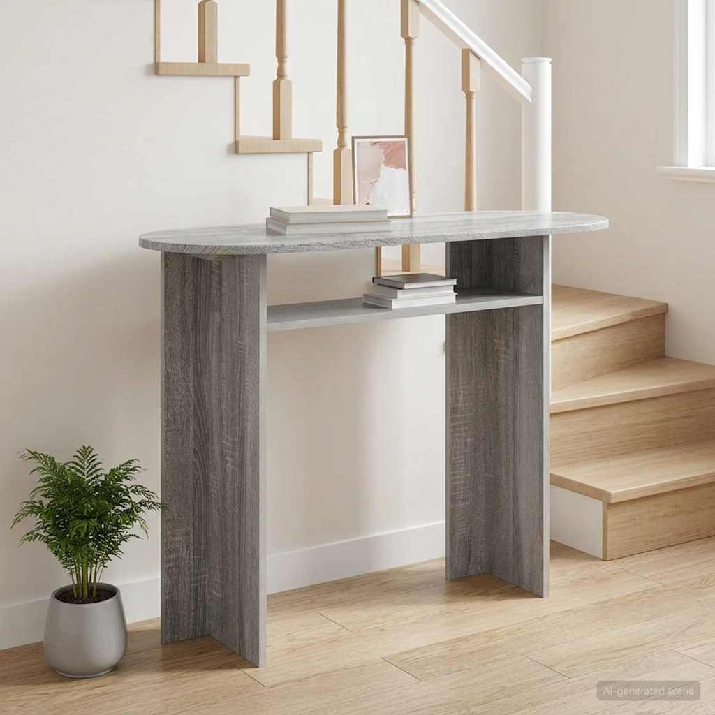 vidaXL Mesa Consola Gris Sonoma 100 x 39,5 x 75 cm
