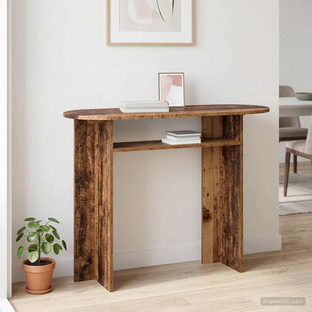 vidaXL Mesa Consola Madera envejecida 100 x 39,5 x 75 cm
