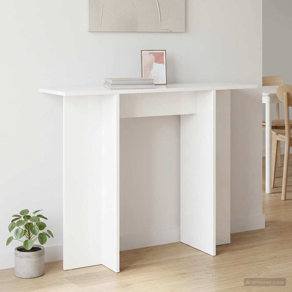vidaXL Mesa Consola Blanco 100 x 30 x 75 cm Madera de ingeniería