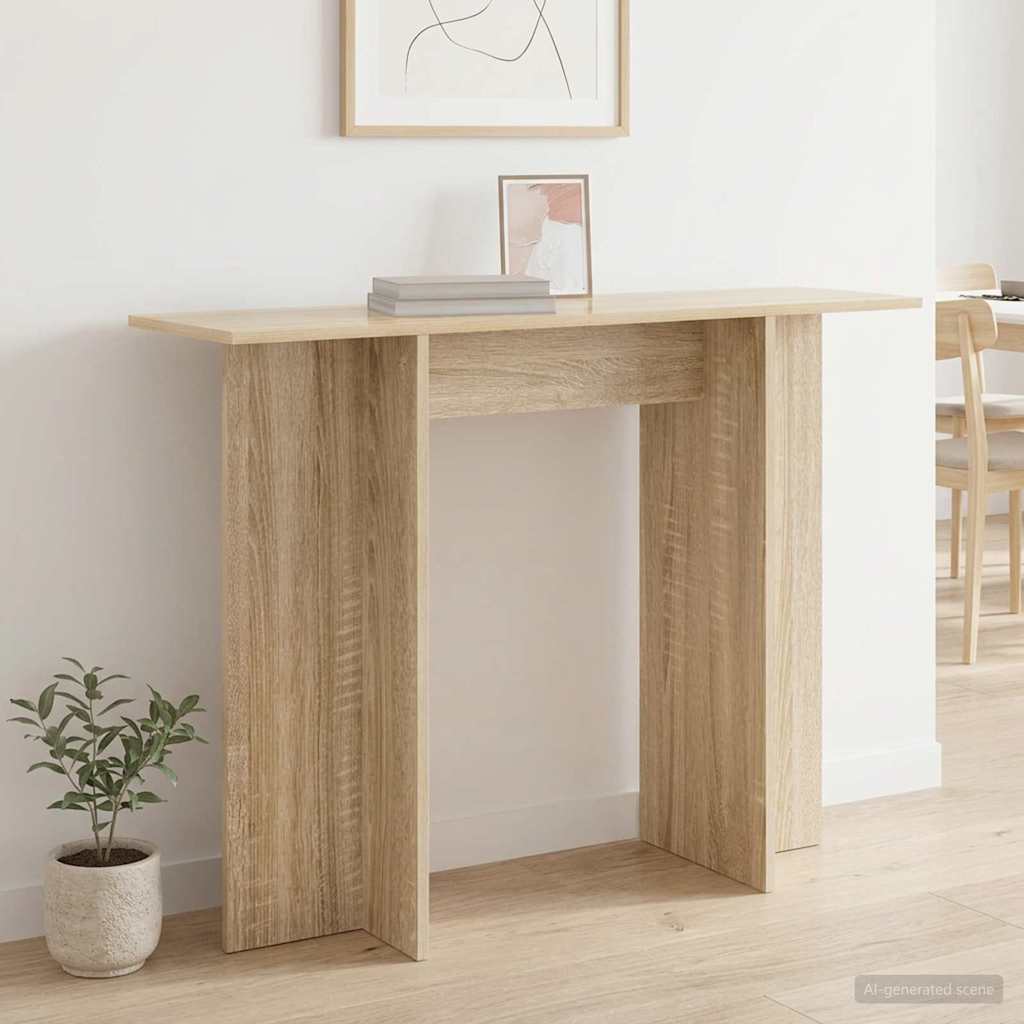 vidaXL Mesa Consola Roble Sonoma 100 x 30 x 75 cm Madera de ingeniería