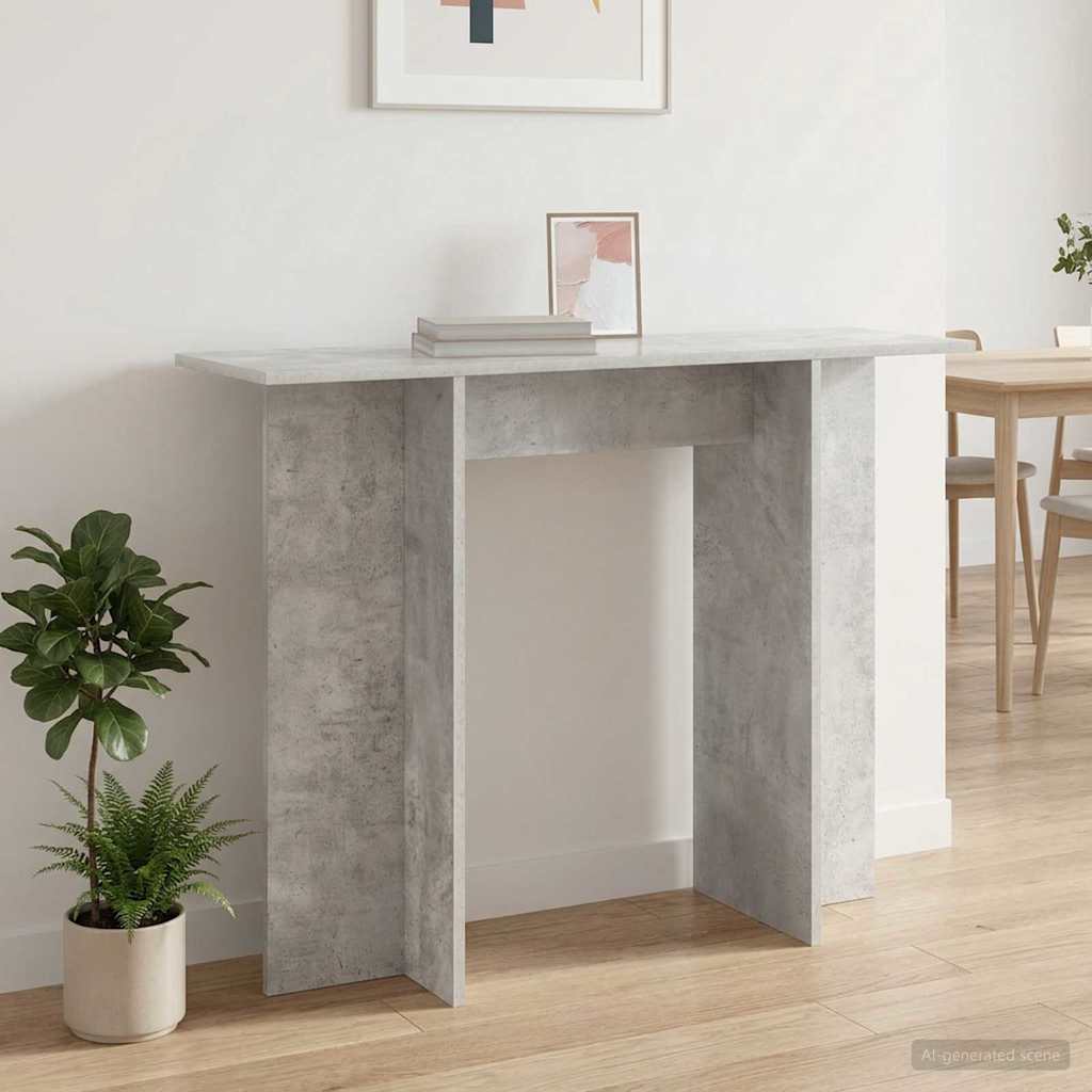 vidaXL Mesa Consola Gris Hormigón 100 x 30 x 75 cm