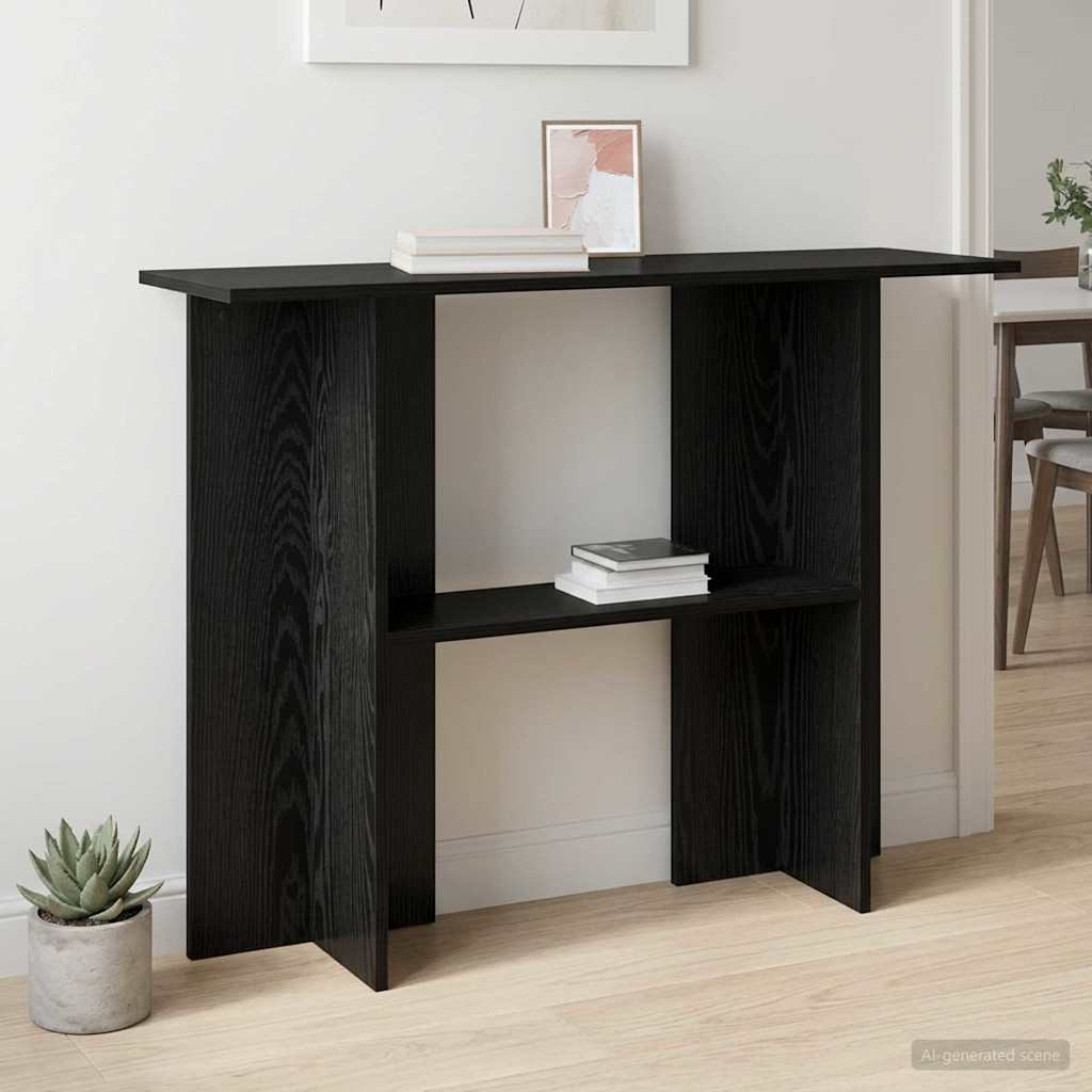 vidaXL Mesa Consola Roble Negro 100 x 30 x 75 cm Madera de Ingeniería