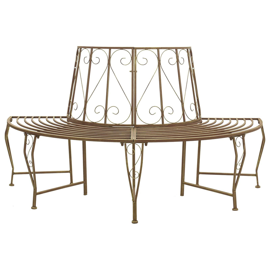 vidaXL Banco de Árbol 4-Número de plazas 160 x 80 x 89 cm Acero