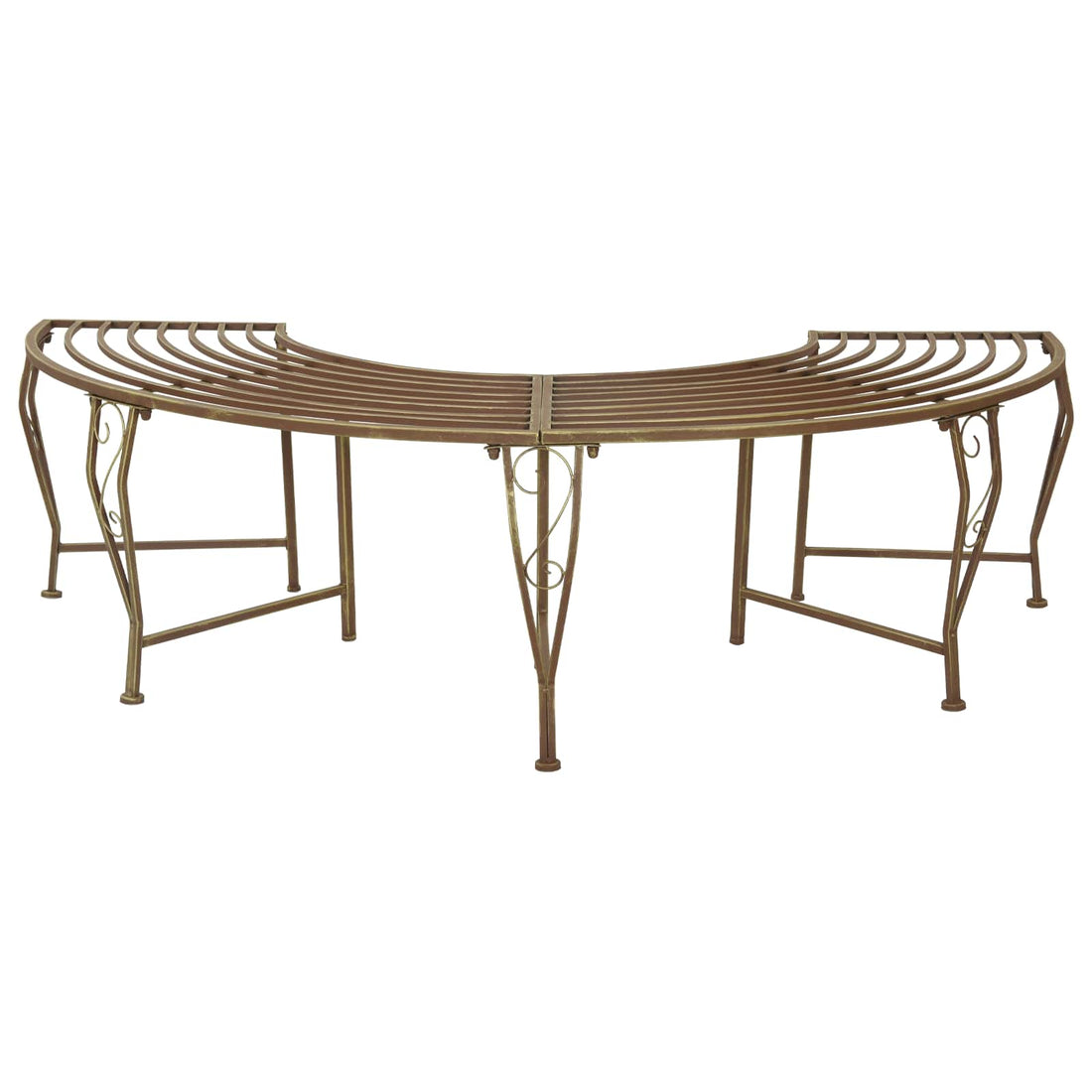 vidaXL Banco de Árbol 4-Número de plazas 160 x 80 x 44 cm Acero