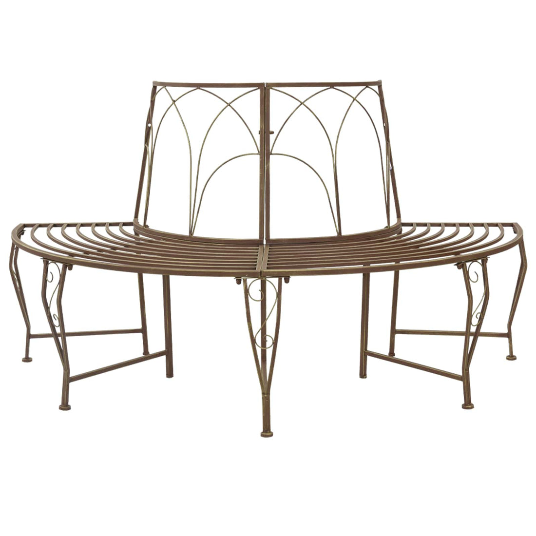 vidaXL Banco de Árbol 4-Número de plazas 160 x 80 x 89 cm Acero