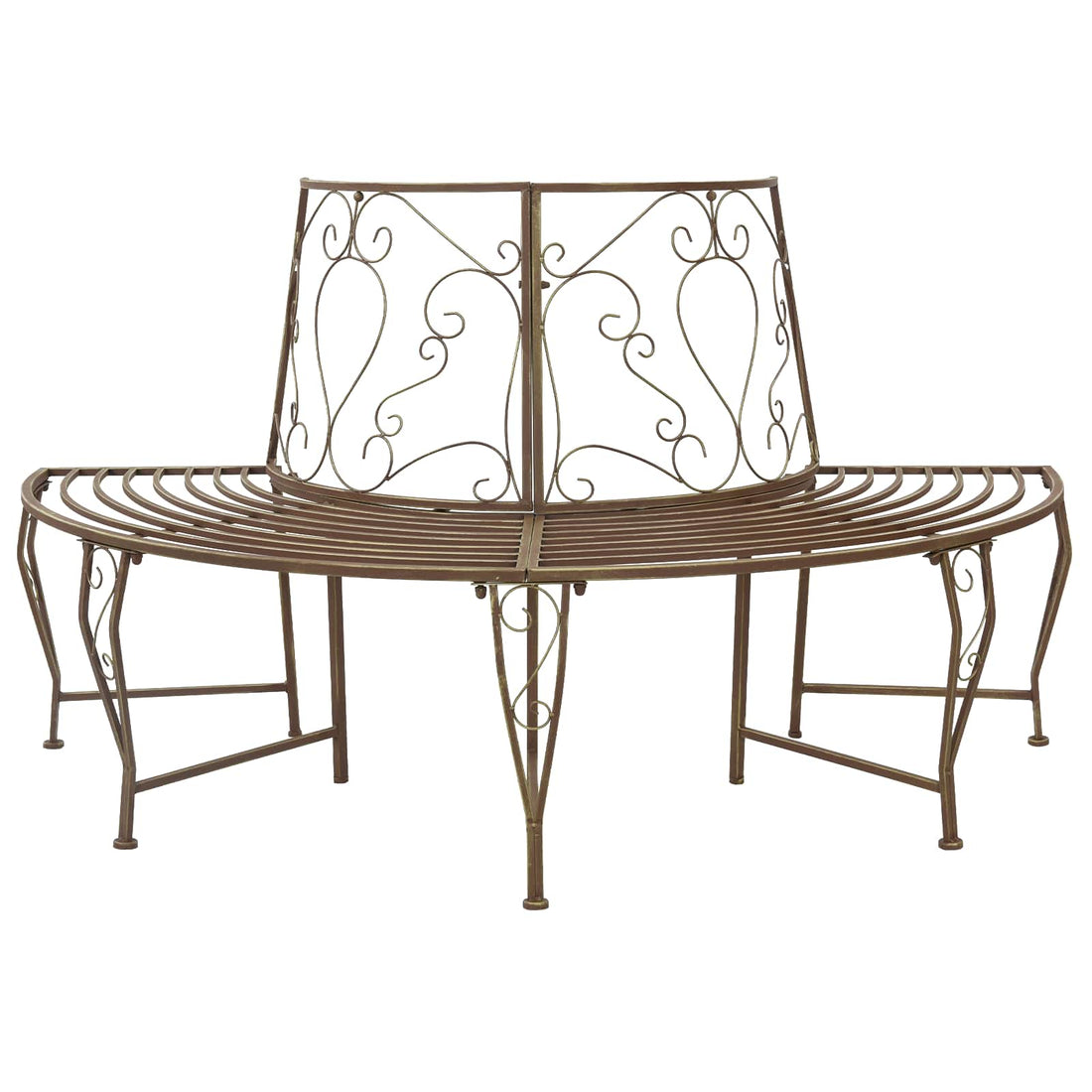 vidaXL Banco de Árbol 4-Número de plazas 160 x 80 x 89 cm Acero