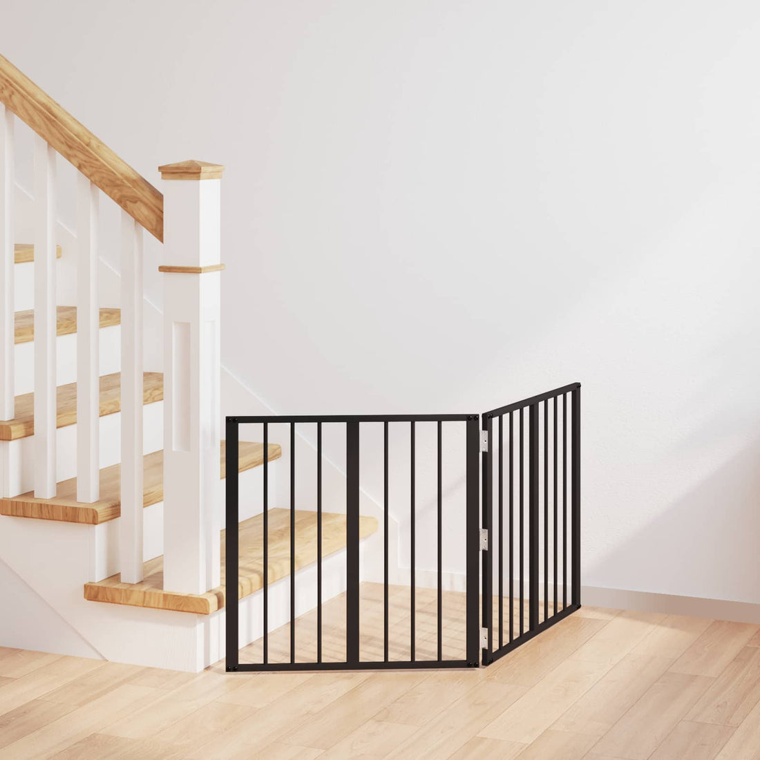 vidaXL Puerta para perros 2 uds. Negro 60 x 60 cm Acero Galvanizado