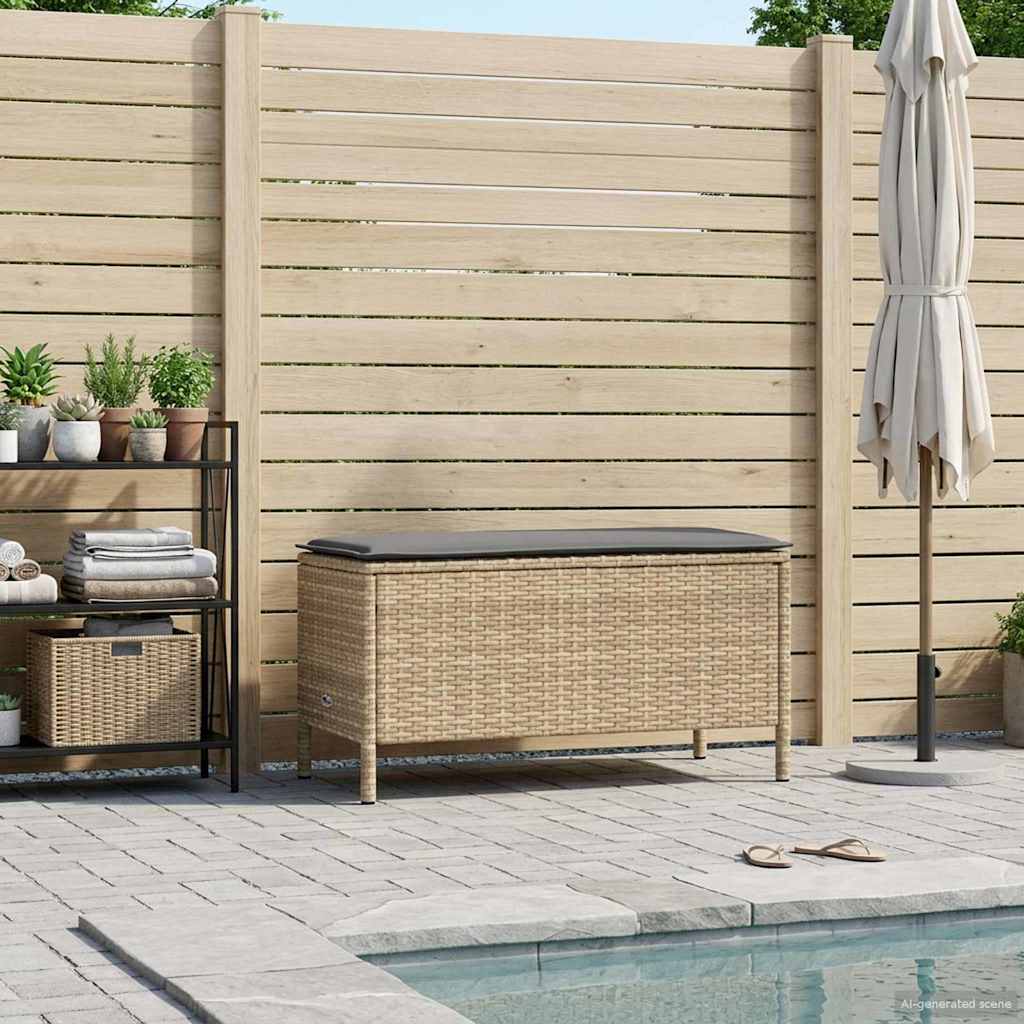 vidaXL Reposapiés de Jardín Beige y Gris Claro 80 x 38 x 42 cm