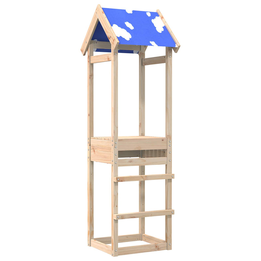 vidaXL Torre de Juego Marrón Madera de Pino Maciza