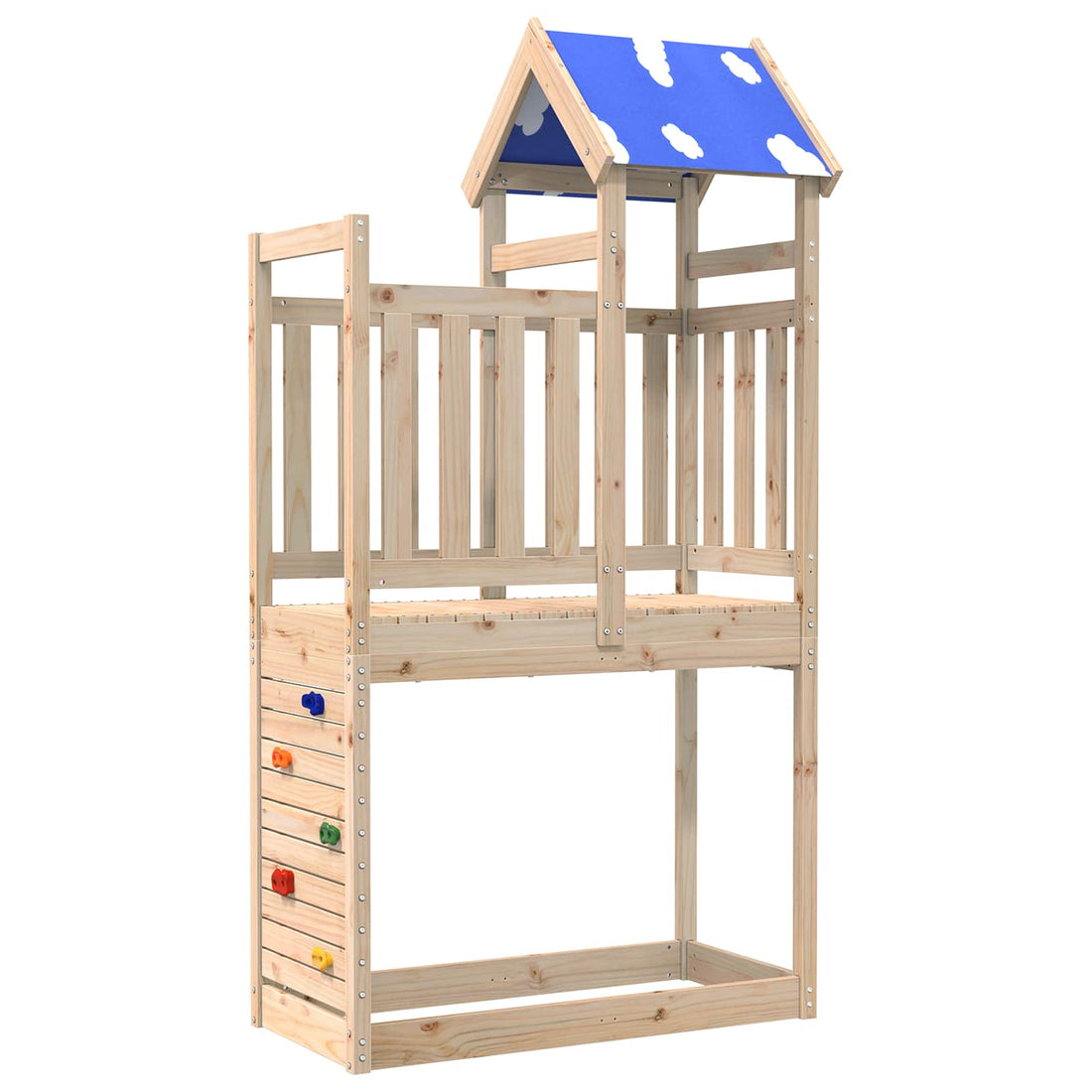 vidaXL Torre de Juego Marrón Madera de pino macizo
