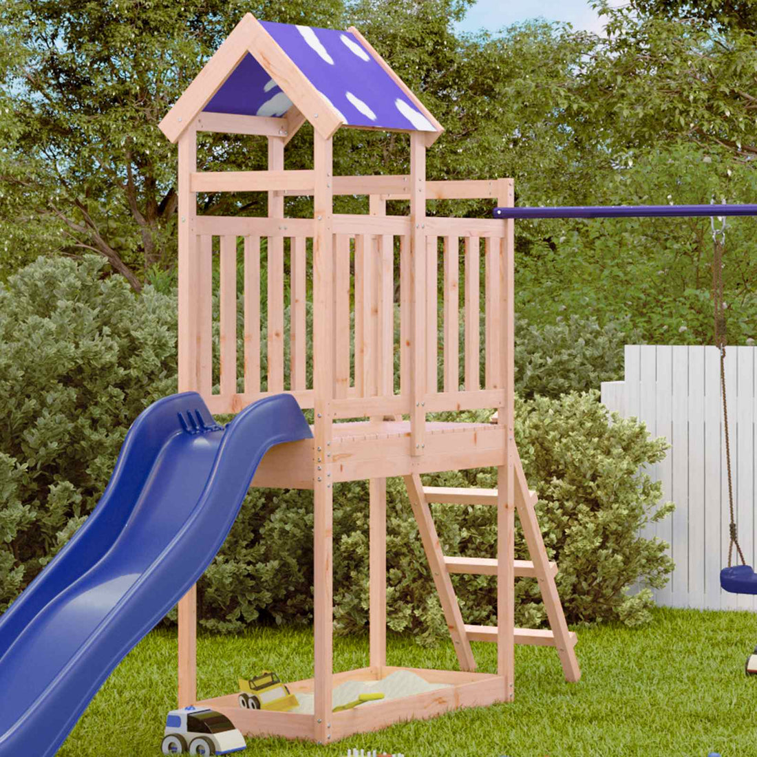 vidaXL Torre de Juego Marrón Madera Sólida de Douglas