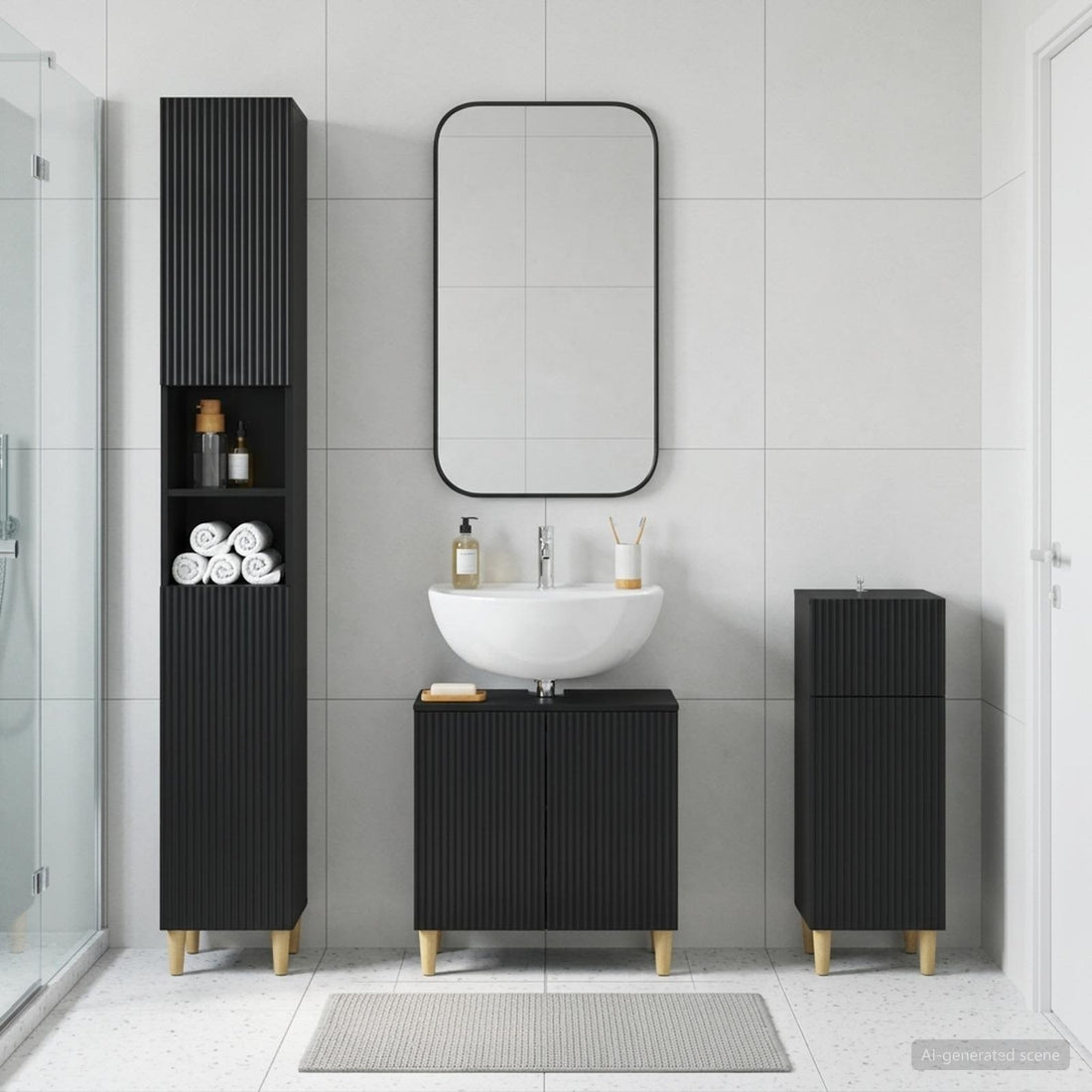 vidaXL Juego de armarios de baño de 3 piezas ARNHEM