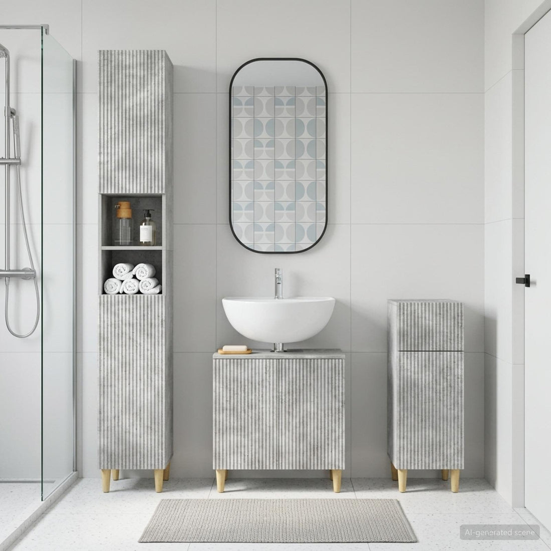 vidaXL Juego de armarios de baño de 3 piezas ARNHEM