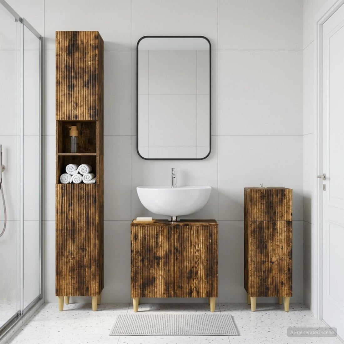 vidaXL Juego de armarios de baño de 3 piezas ARNHEM