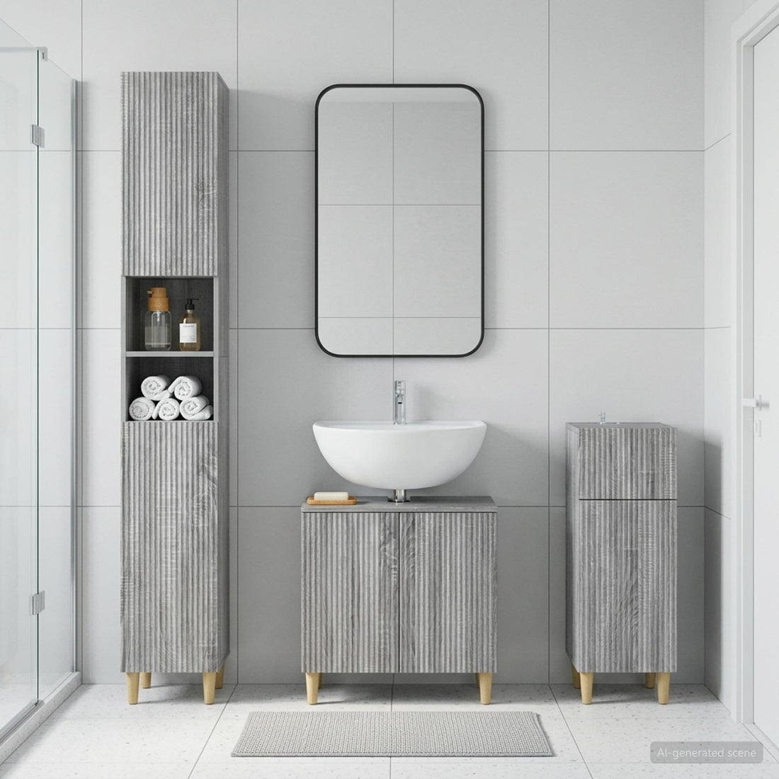 vidaXL Juego de armarios de baño de 3 piezas ARNHEM