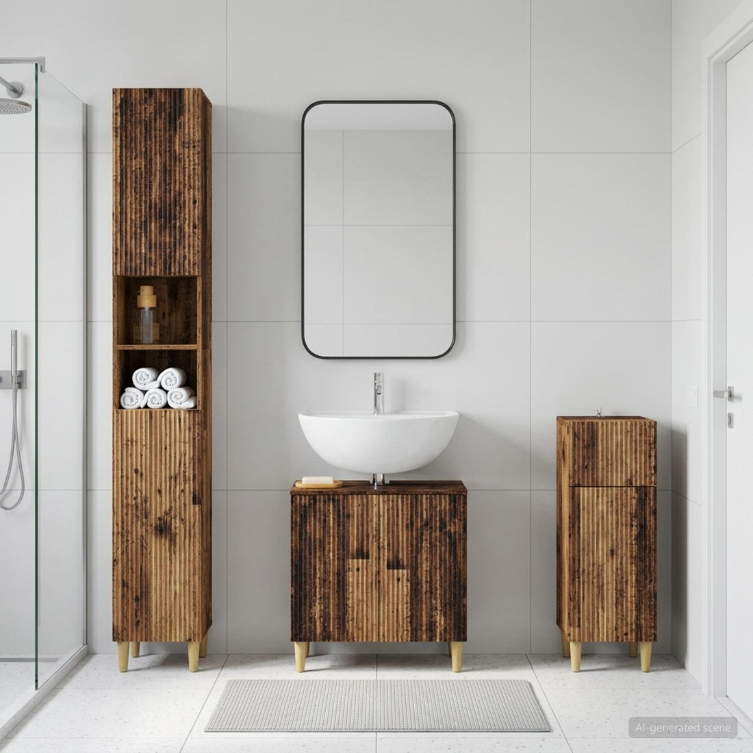 vidaXL Juego de armarios de baño de 3 piezas ARNHEM