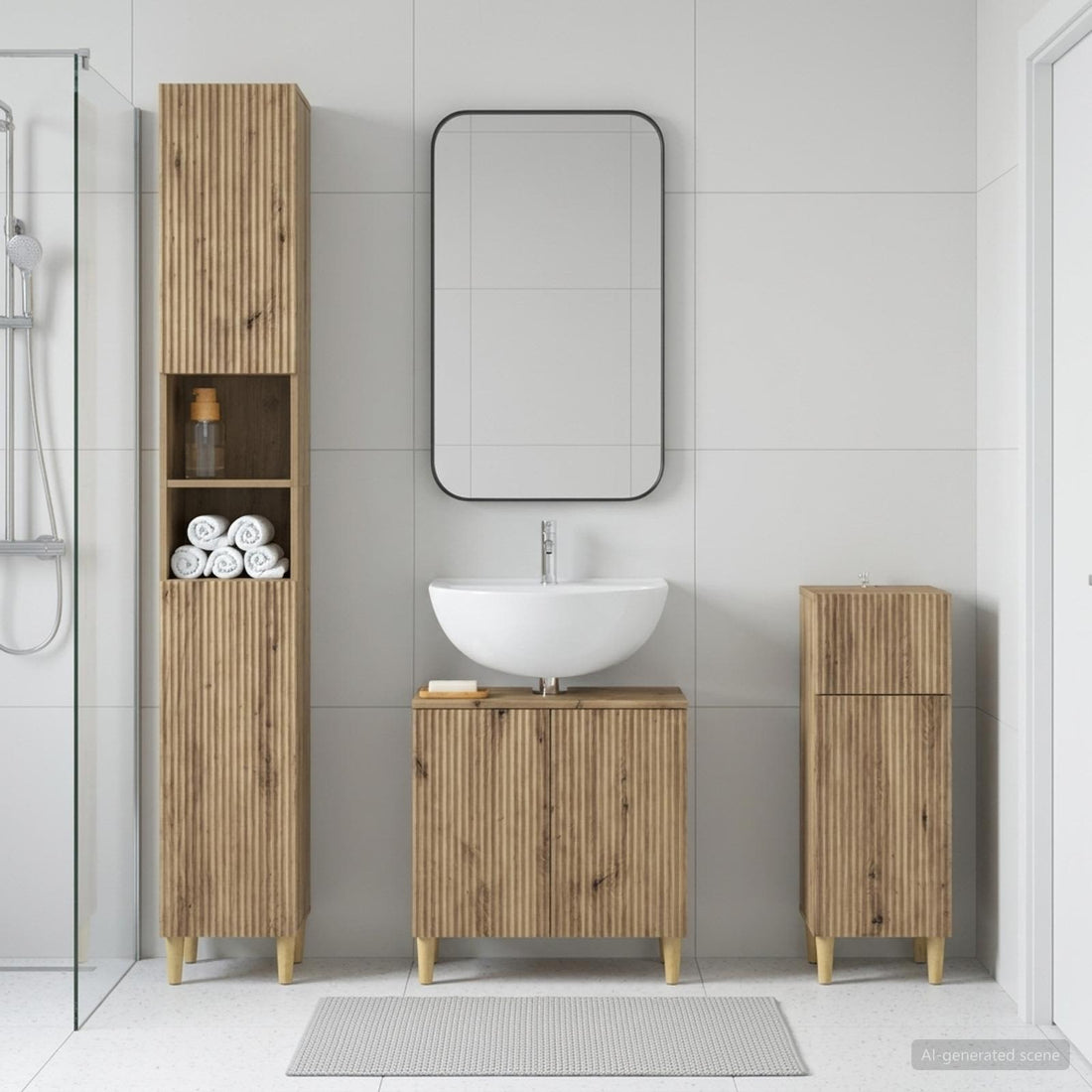 vidaXL Juego de armarios de baño de 3 piezas ARNHEM