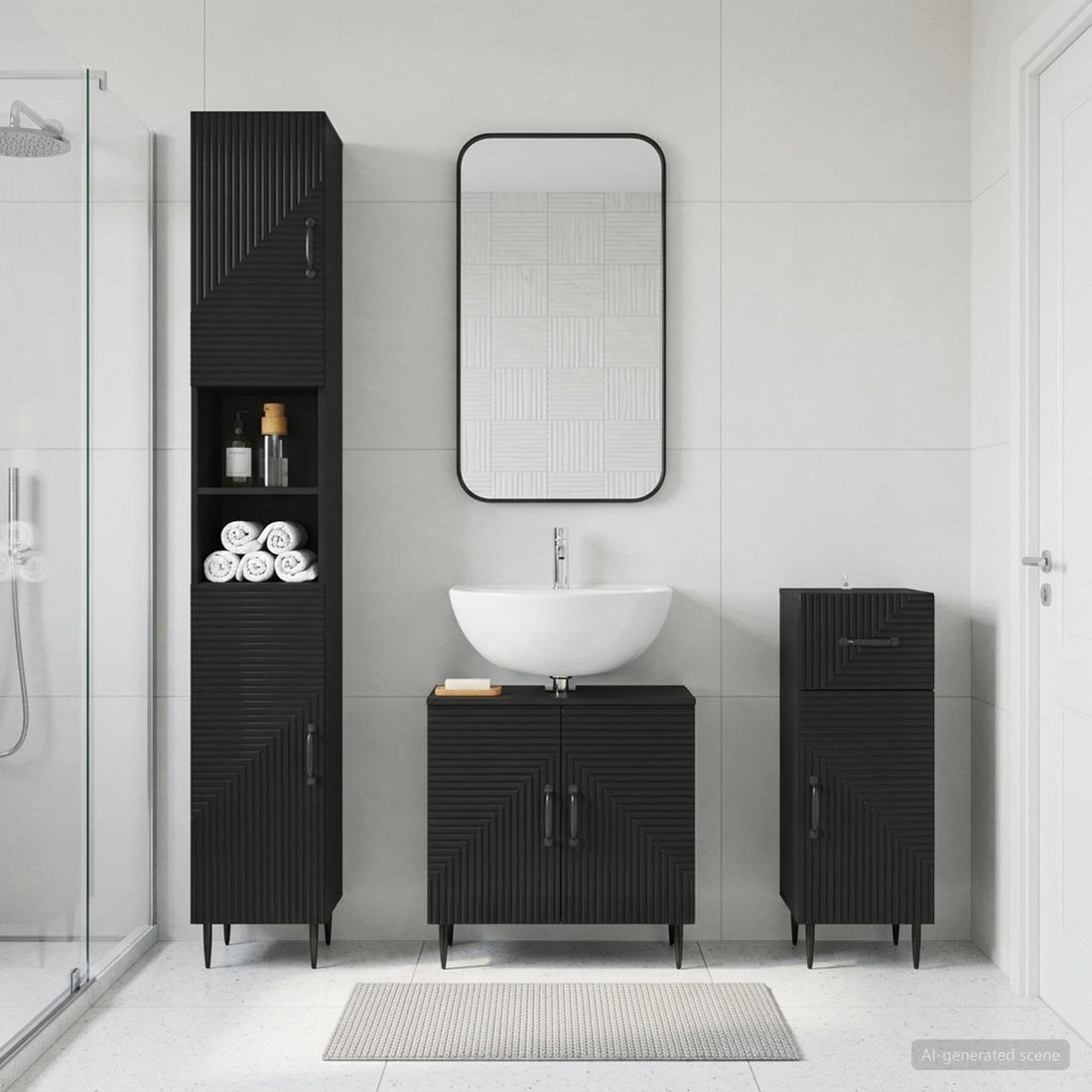vidaXL Juego de armarios de baño de 3 piezas HAARLEM