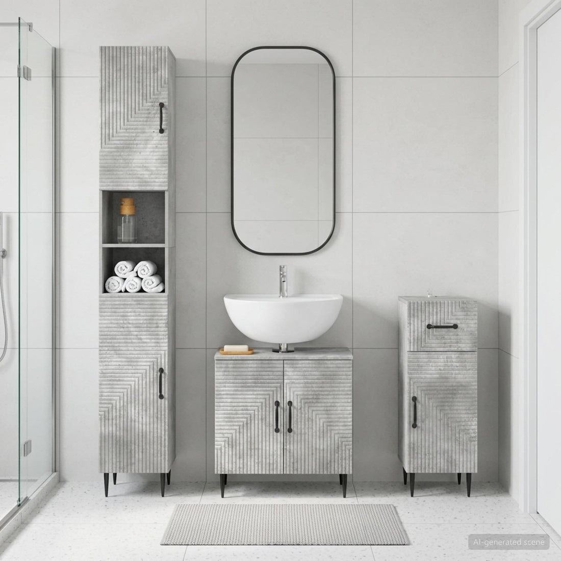 vidaXL Juego de armarios de baño de 3 piezas HAARLEM