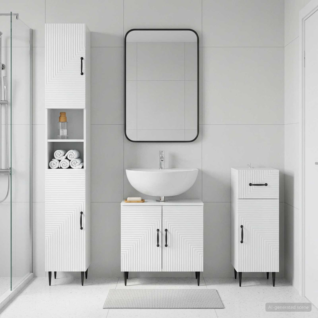 vidaXL Juego de armarios de baño de 3 piezas HAARLEM