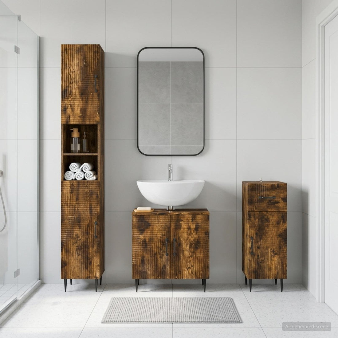 vidaXL Juego de armarios de baño de 3 piezas HAARLEM