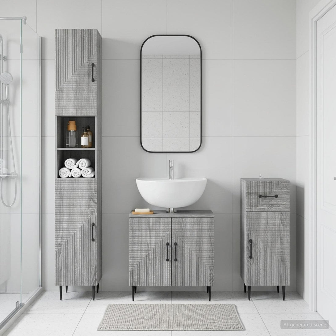 vidaXL Juego de armarios de baño de 3 piezas HAARLEM