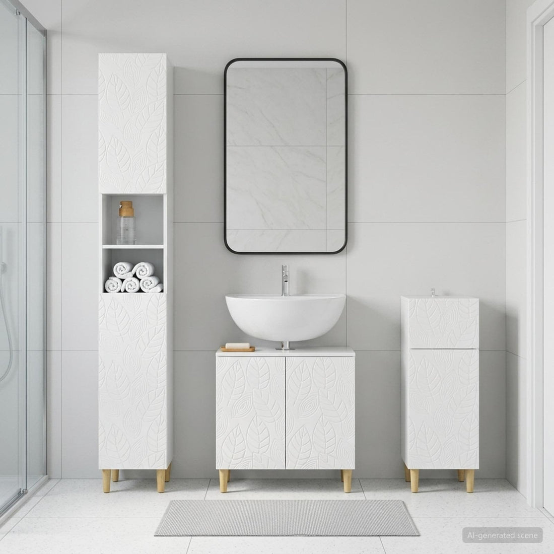 vidaXL Juego de armarios de baño de 3 piezas DELFT