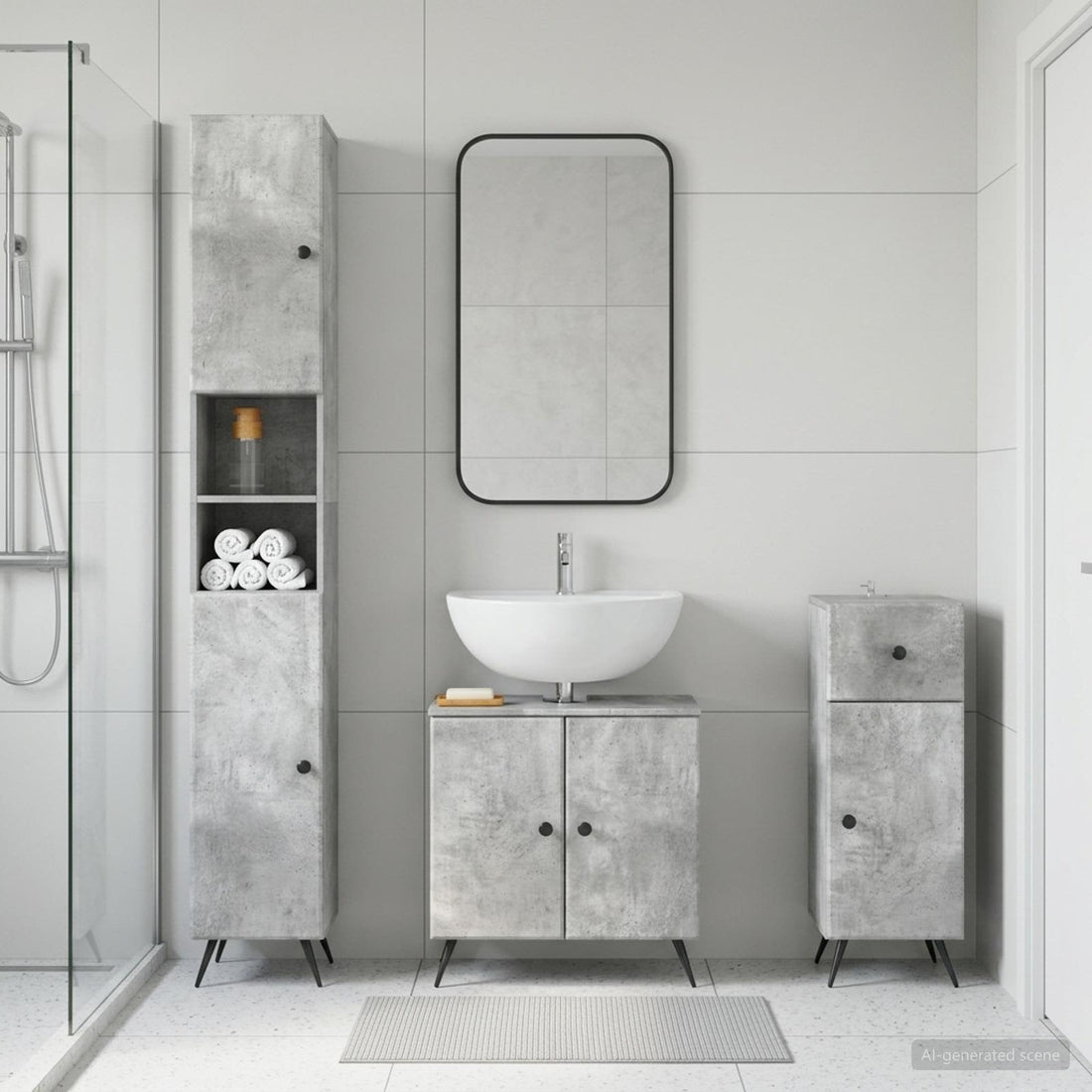 vidaXL Juego de armarios de baño de 3 piezas BREDA