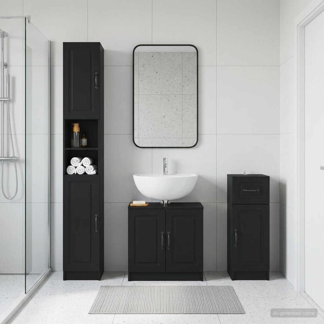 vidaXL Juego de armarios de baño de 3 piezas UTRECHT