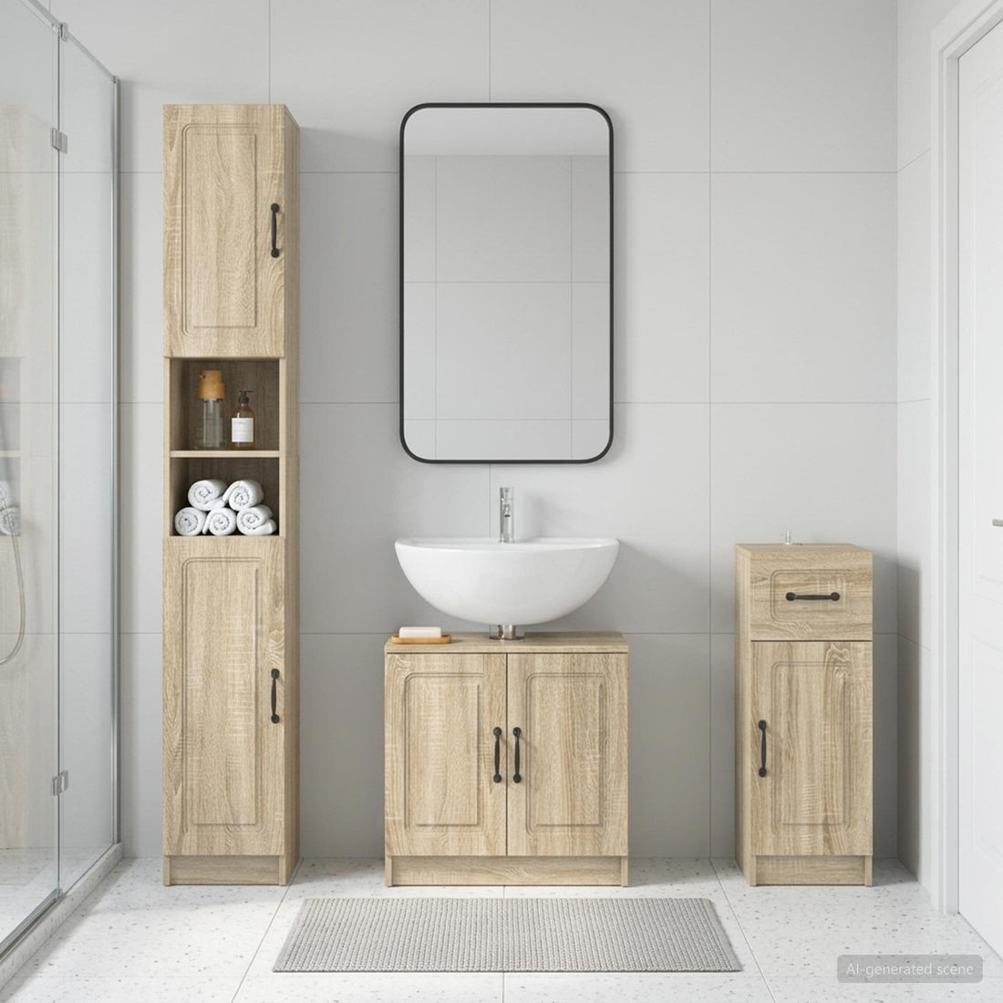 vidaXL Juego de armarios de baño de 3 piezas UTRECHT