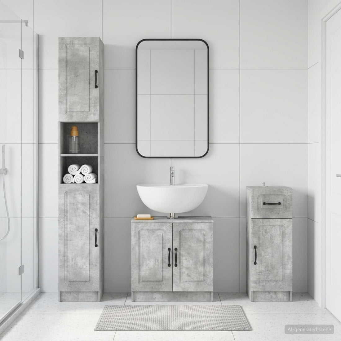 vidaXL Juego de armarios de baño de 3 piezas UTRECHT