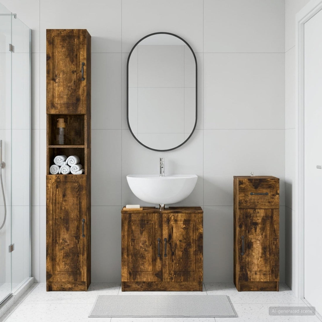 vidaXL Juego de armarios de baño de 3 piezas UTRECHT