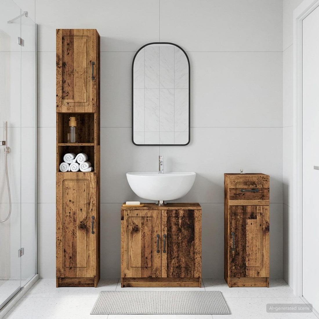 vidaXL Juego de armarios de baño de 3 piezas UTRECHT
