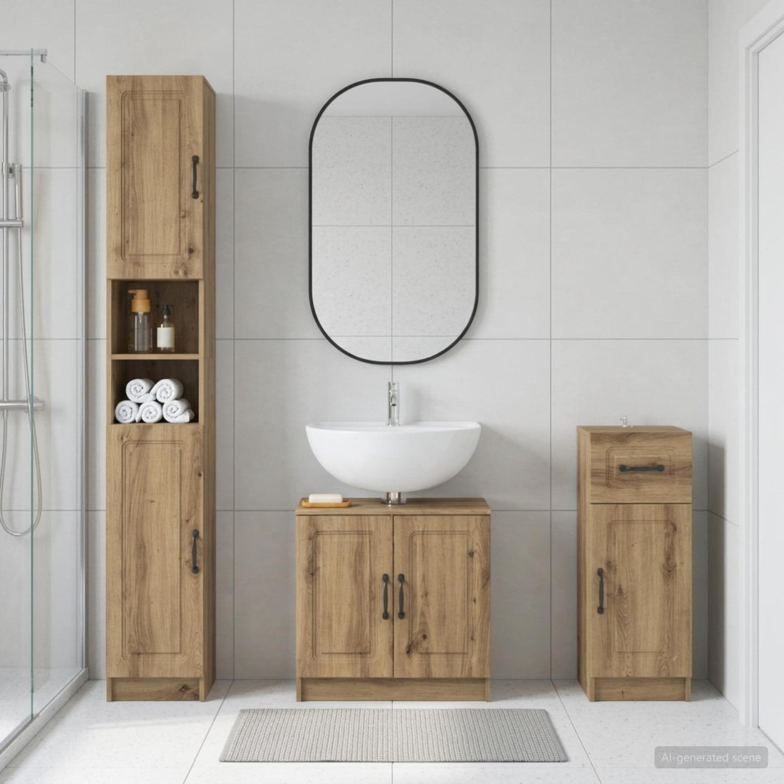 vidaXL Juego de armarios de baño de 3 piezas UTRECHT