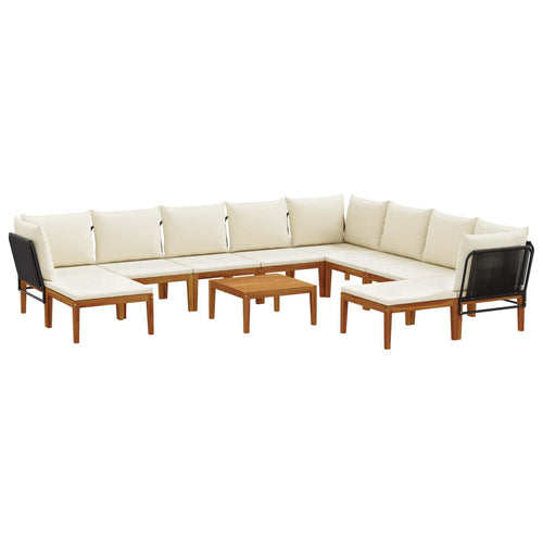 vidaXL 11 uds. Madera de Acacia Sólida y Cuerda Natural (2)