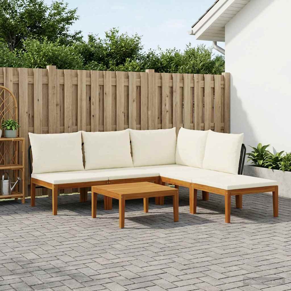 vidaXL 6 uds. Madera de Acacia Sólida y Cuerda Natural
